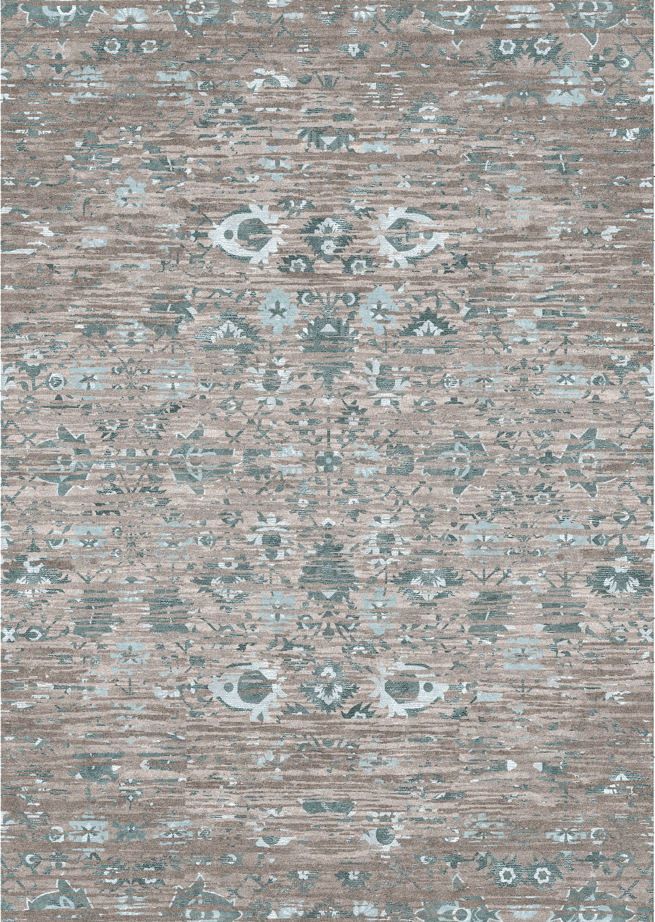 Makalu Nepal Teppich Antique M306 Handgetuftet im Wunschmaß – Bild 1